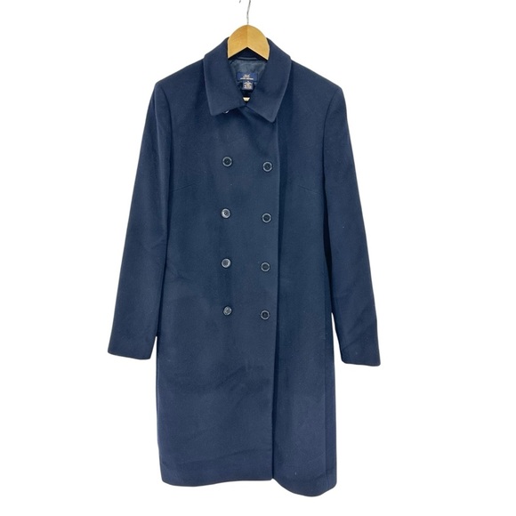 Brooks Brothers 346 wool & Cashmere double breasted overcoat topcoat peacoat - Picture 1 of 11